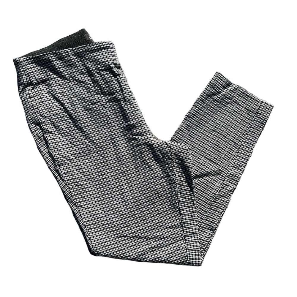 LOFT Houndstooth Black & White Dress High Waist Curvy Skinny Ankle Pants